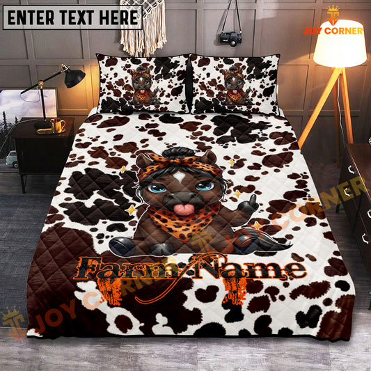 Joycorner Horse Funny Farm Animal Bedding Set 3D All Over Printed