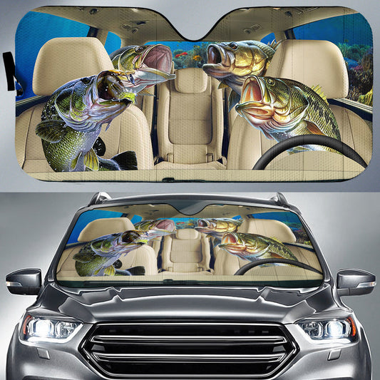 Joycorners Bass Fishing Family Car Auto Sun Shade