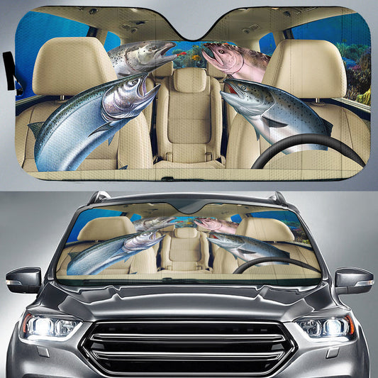 Joycorners Chinook Fishing Family Car Auto Sun Shade