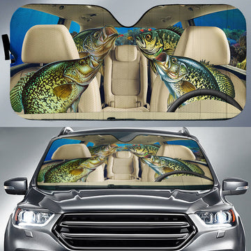 Joycorners Crappie Fishing Family Car Auto Sun Shade