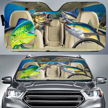 Joycorners Fishing Family Car Auto Sun Shade