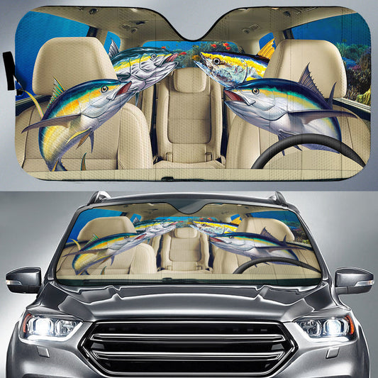 Joycorners Tuna Fishing Family Car Auto Sun Shade