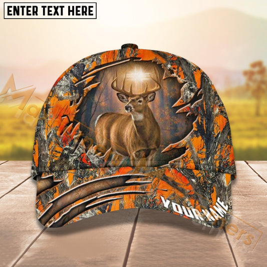 Joycorners Deer Hunting Cross Camo Pattern Personalized Name 3D Cap For Deer Hunter (8 colors)