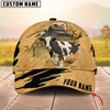 Joycorners Cattle Cow Golden Line With Yellow Leather Personalized Name 3D Cap (8 Cattle Breeds)