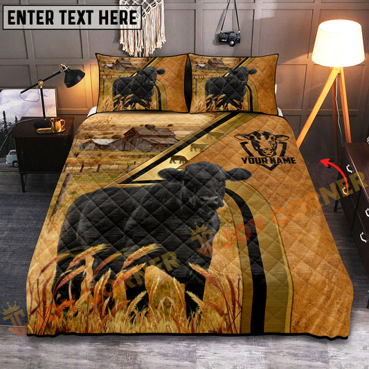 Joycorner Cattle Cow Western Leather Bedding Set 3D All Over Printed  (8 Breeds)