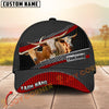Joycorners Cattle Cow Honeycomb Metal Industrial Personalized Name 3D Cap (10 Breeds)