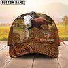 Joycorners Cattle Cow Tooled Leather Floral Western Personalized Name 3D Cap (10 Breeds)