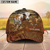 Joycorners Cattle Cow Tooled Leather Floral Western Personalized Name 3D Cap (10 Breeds)