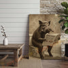 Joycorners Boar Reading Farm Times Newspaper Wrapped Canvas