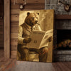 Joycorners Bear Reading Daily Forest Newspaper Wrapped Canvas