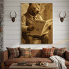 Joycorners Bear Reading Daily Forest Newspaper Wrapped Canvas