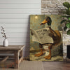 Joycorners Duck Reading Daily Paw Newspaper Wrapped Canvas