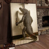 Joycorners Alligator Holding Beer at Urinal Wrapped Canvas
