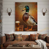 Joycorners Duck with Beer Glass and Smoke Wrapped Canvas