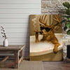 Joycorners Deer Relaxing in Bathtub with Sunglasses Wrapped Canvas
