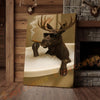 Joycorners Moose Relaxing in Bathtub with Sunglasses Wrapped Canvas