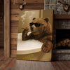 Joycorners Bear Relaxing in Bathtub with Sunglasses Wrapped Canvas