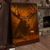 Joycorners Moose with Beer Glass and Smoke Effect Wrapped Canvas
