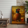 Joycorners Pheasant with Beer Glass and Smoke Wrapped Canvas