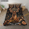Joycorners Woodland Deer Floral Bedding Set 3D Print Custom Name