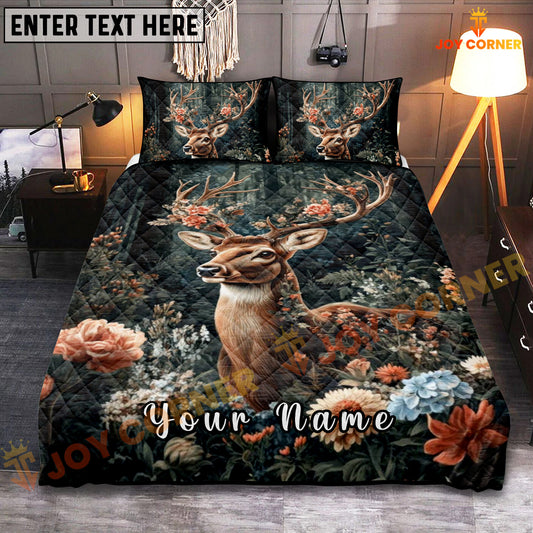 Joycorners Elegant Deer Garden Bedding Set 3D Print Custom Name