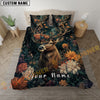 Joycorners Royal Deer Bloom Bedding Set 3D Print Custom Name