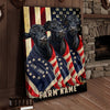 Joycorners Patriotic Black Angus Cow Trio Wrapped in American Flag 1776–2026 Personalized Name 3D Canvas Poster