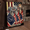 Joycorners Patriotic Brahman Cow Trio Wrapped in American Flag 1776–2026 Personalized Name 3D Canvas Poster
