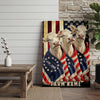 Joycorners Patriotic Charolais Cow Trio Wrapped in American Flag 1776–2026 Personalized Name 3D Canvas Poster