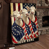 Joycorners Patriotic Charolais Cow Trio Wrapped in American Flag 1776–2026 Personalized Name 3D Canvas Poster