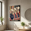 Joycorners Patriotic Charolais Cow Trio Wrapped in American Flag 1776–2026 Personalized Name 3D Canvas Poster