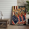 Joycorners Patriotic Jersey Cow Trio Wrapped in American Flag 1776–2026 Personalized Name 3D Canvas Poster
