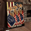 Joycorners Patriotic Jersey Cow Trio Wrapped in American Flag 1776–2026 Personalized Name 3D Canvas Poster