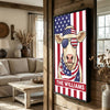 Joycorners Patriotic Charolais Cow Wearing USA Flag Bandana and Sunglasses Patriotic Style Personalized Name 3D Canvas Poster