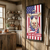 Joycorners Patriotic Charolais Cow Wearing USA Flag Bandana and Sunglasses Patriotic Style Personalized Name 3D Canvas Poster