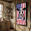 Joycorners Patriotic Holstein Cow Wearing USA Flag Bandana and Sunglasses Patriotic Style Personalized Name 3D Canvas Poster
