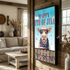 Joycorners Patriotic Charolais Cow with USA Scarf Fireworks Patriotic Personalized Name 3D Canvas Poster