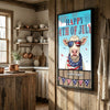 Joycorners Patriotic Charolais Cow with USA Scarf Fireworks Patriotic Personalized Name 3D Canvas Poster