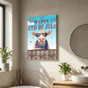 Joycorners Patriotic Charolais Cow with USA Scarf Fireworks Patriotic Personalized Name 3D Canvas Poster