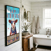 Joycorners Patriotic Hereford Cow with USA Scarf Fireworks Patriotic Personalized Name 3D Canvas Poster