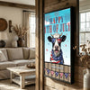 Joycorners Patriotic Holstein Cow with USA Scarf Fireworks Patriotic Personalized Name 3D Canvas Poster
