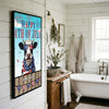 Joycorners Patriotic Holstein Cow with USA Scarf Fireworks Patriotic Personalized Name 3D Canvas Poster