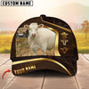 Joycorners Personalized Charolais Cow Cap Country Farm Golden New Style 3D Print Hat (8 Breeds)