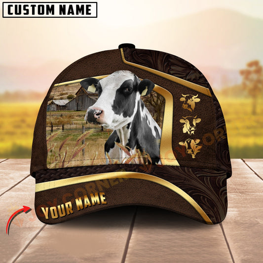 Joycorners Personalized Holstein Dairy Cow Cap Country Farm Golden New Style 3D Print Hat