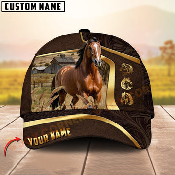 Joycorners Personalized Horse Lover Cap Country Farm Golden New Style 3D Print Hat