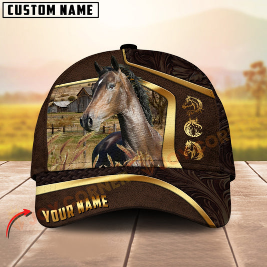 Joycorners Personalized Hackney Horse Cap Country Farm Golden New Style 3D Print Hat