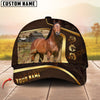 Joycorners Personalized Horse Cap Country Farm Golden New Style 3D Print Hat  (8 Breeds)
