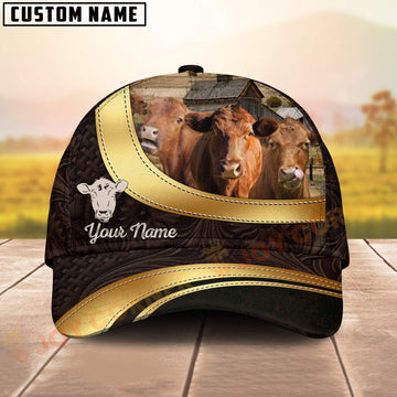 Joycorners Personalized Red Angus Cow Cap Country Farm Style 3D Print Hat