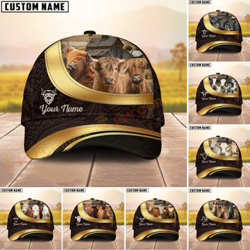 Joycorners Personalized Cattle Cow Cap Country Farm Style 3D Print Hat (8 Breeds)