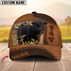 Joycorners Cattle Cow Brown Leather On Farm Customized Name 3D Classic Cap (8 Breeds)